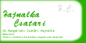 hajnalka csatari business card